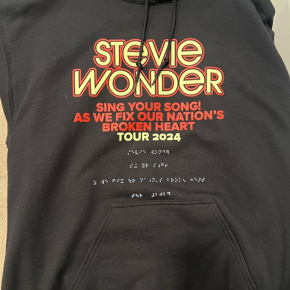 Black Stevie Wonder Tour 2024 Hoodie